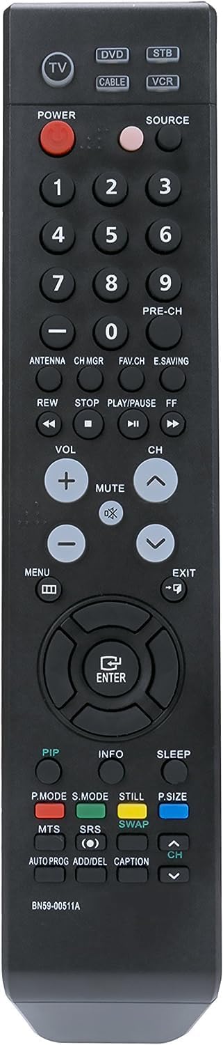 BN59-00511A Replacement Remote for Samsung LCD TV LN-S2651D LN-S2652D LN-S4092D LN-S3251D LN-S3252D LN-S4051D LN-S4052D LNS3251DX/XAA LNS4052DX LN-S4692D SP-S4223 HP-S4233 HP-S5033