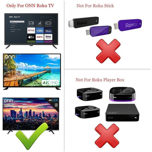 Replacement Remote Control for Onn Roku TV/TCL Roku TV/Element Roku TV/Hisense Roku TV Remote with Netflix Disney Plus HULU Sling【Only Works with Roku TV, Not for Roku Stick and Roku Box】