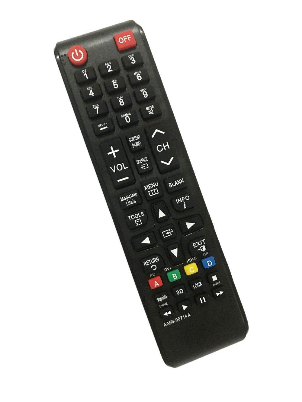 AA59-00714A Replaced Remote fit for Samsung TV Display LFD TV DE40C DE46C DE55C ED32C ED32D ED40C ED40D ED46C ED46D ED55C ED55D ED65C ED65D ED75C ED75D LE32C LE46C LE55C MD32C MD40C MD46C MD55C MD65C