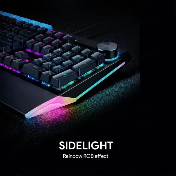KM-G17 Mechanical Keyboard Blue Switches 104key with Volume Control Button