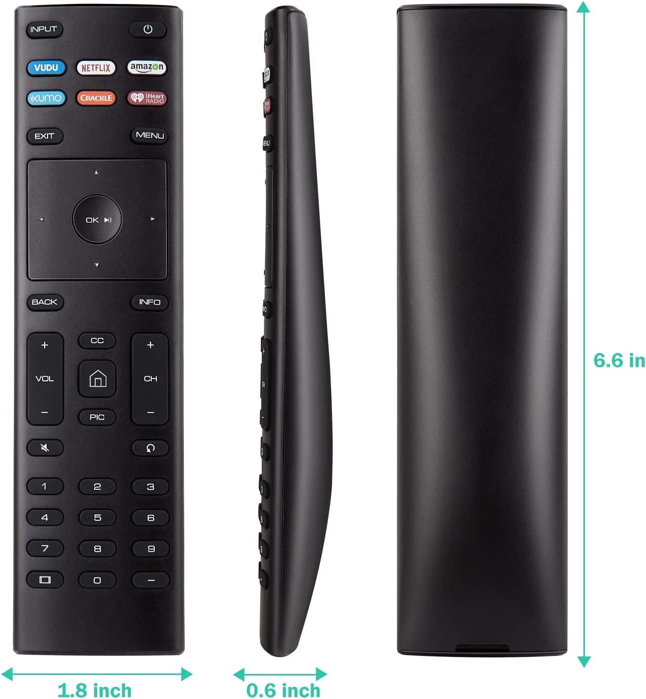 Besia Universal Remote Control, XRT136 for VIZIO All LED LCD HD 4K UHD HDR Smart TVs