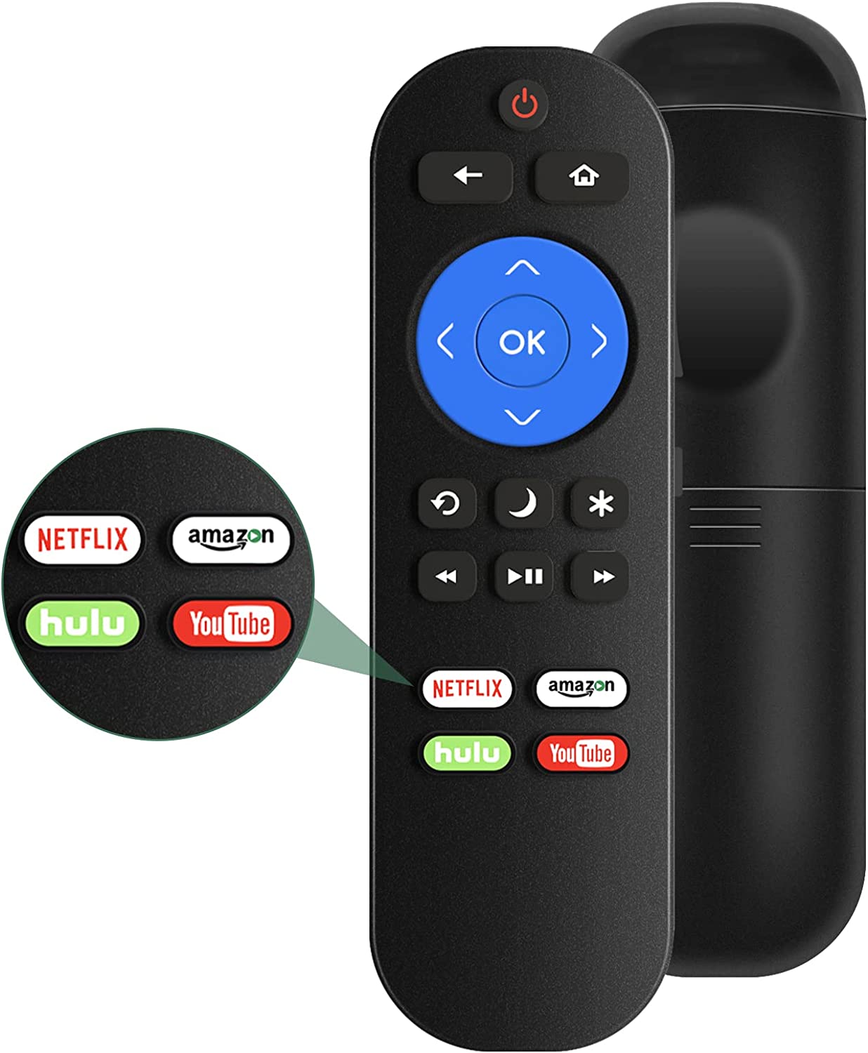 Besia Remote for Roku TV Remote, Universal for Hisense/Onn/TCL/Element/Haier/Sharp/Hitachi/LG/Sanyo/JVC/Magnavox/RCA/Philips/Westinghouse Roku Built-in Smart TV