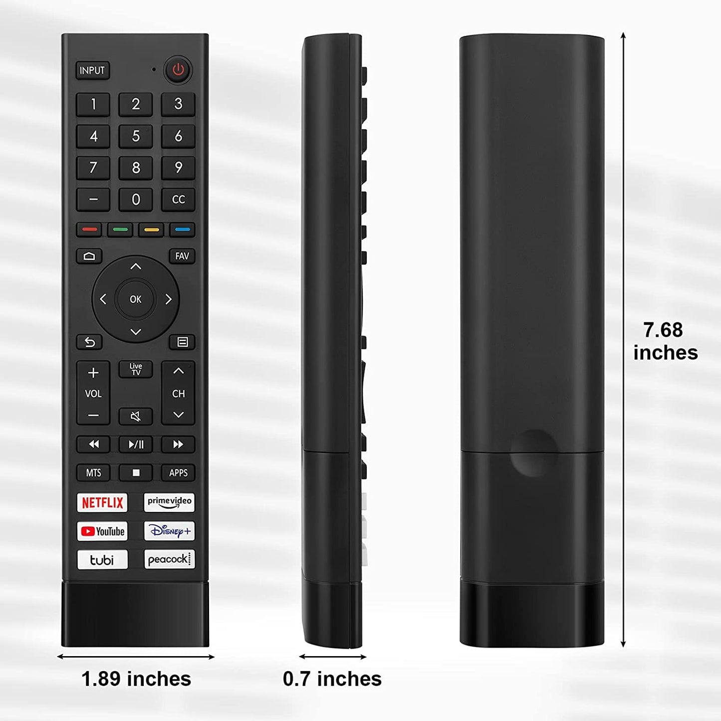 OEM ERF3J80H Replacement Smart TV Remote Fit for Hisense 4K UHD Android Smart TV 75A6G 70A6G 65A6G 60A6G 55A6G 50A6G 43A6G 55U68G 65U68G 55U6G 50U6G 65U6G 75U6G 50U68G 75U68G