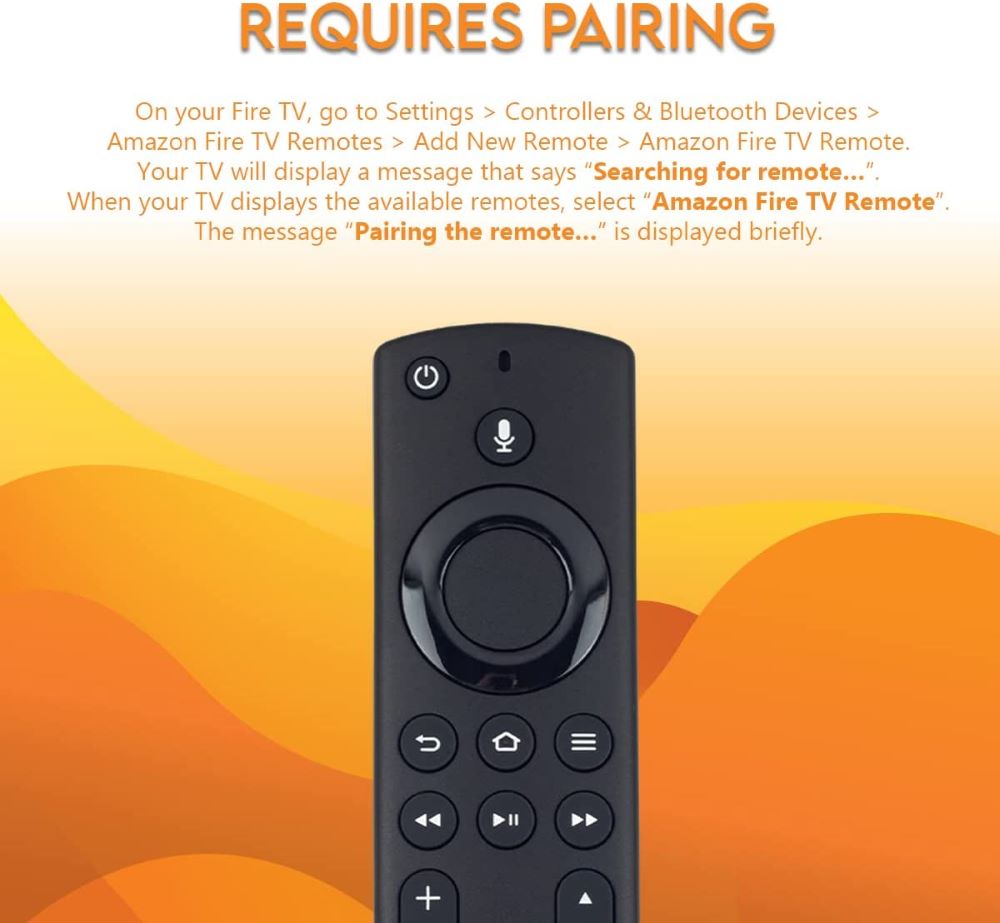 Replacement Voice Remote NS-RCFNA-21 CT-RC1US-21 fit for Insignia Smart Fire TV/Toshiba Smart Fire TV Editions NS-50F301NA22 NS-40D510NA21 NS-39DF310NA21 NS-32D510NA19 NS-42F201NA22 NS-24DF310NA21