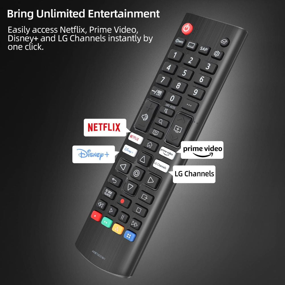 AKB76037601 Replaced LG Remote with Disney Button fit for LG Smart TV 32LM577BZUA 43UP7670PUC 55UP8000PUR 65UP8000PUR 75UP7670PUB 49UM7300PUA 60UM6900PUA 50UP8000PUR