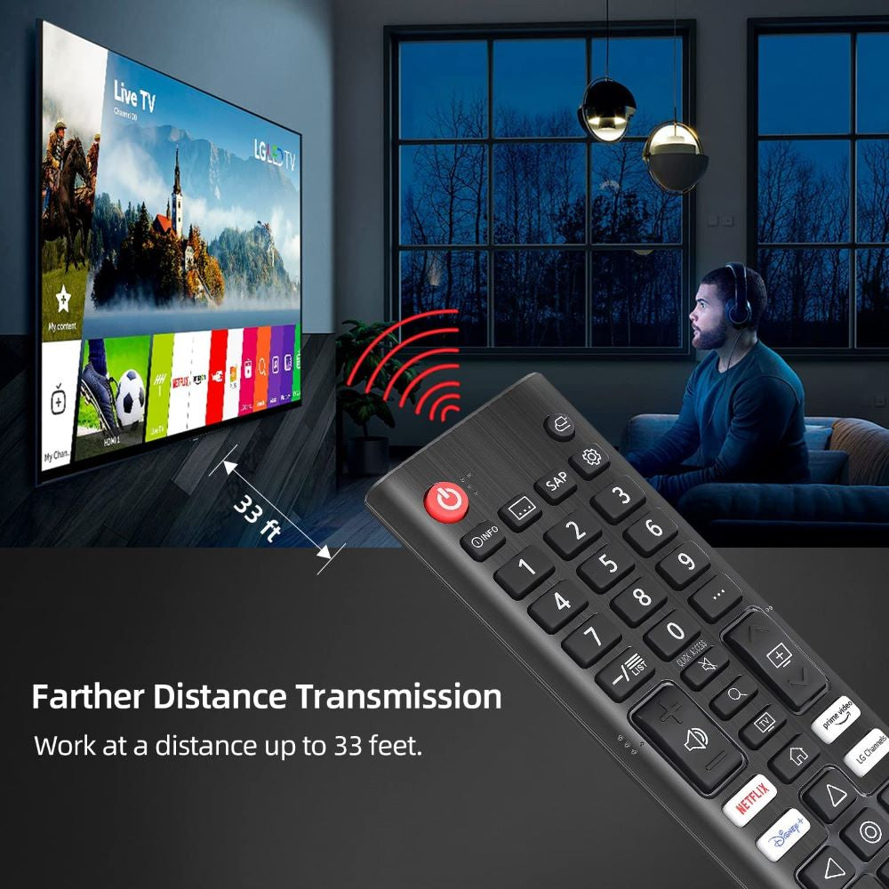 AKB76037601 Replaced LG Remote with Disney Button fit for LG Smart TV 32LM577BZUA 43UP7670PUC 55UP8000PUR 65UP8000PUR 75UP7670PUB 49UM7300PUA 60UM6900PUA 50UP8000PUR