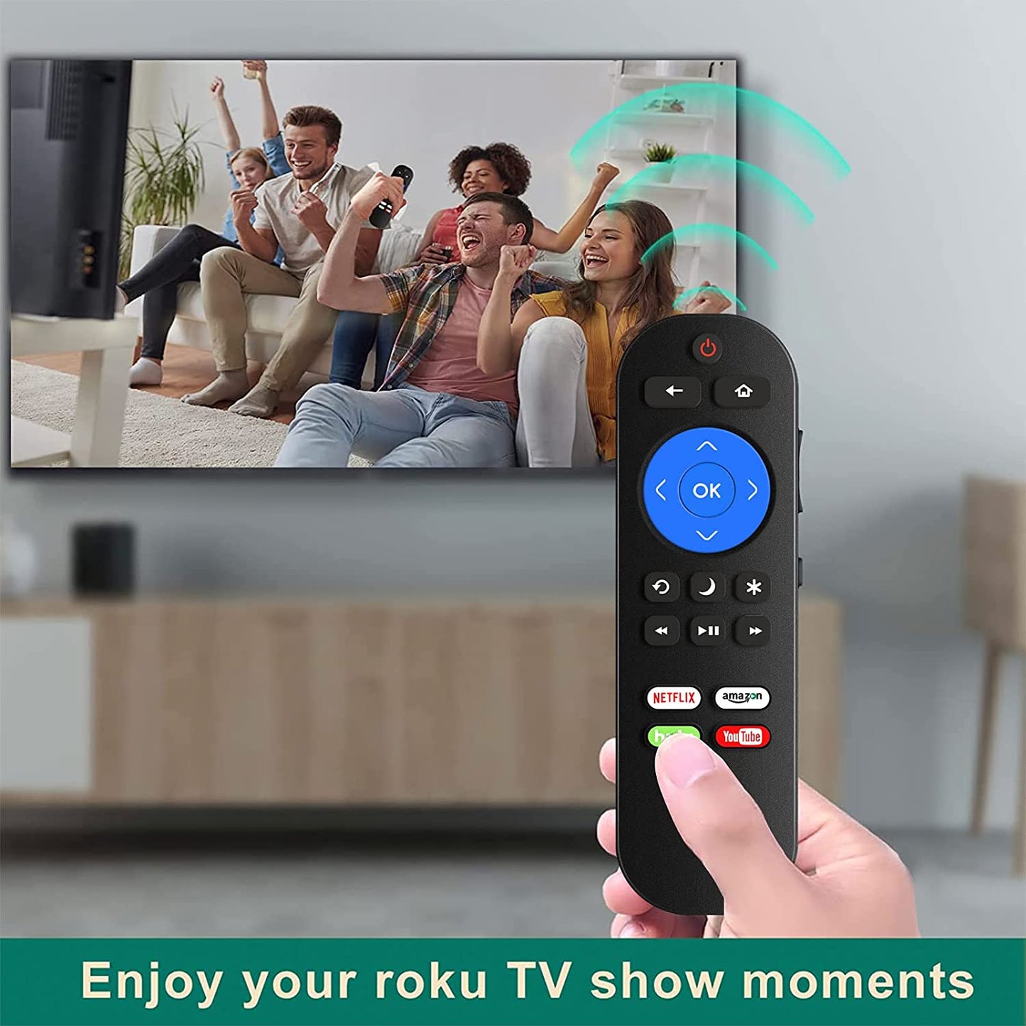 Besia Remote for Roku TV Remote, Universal for Hisense/Onn/TCL/Element/Haier/Sharp/Hitachi/LG/Sanyo/JVC/Magnavox/RCA/Philips/Westinghouse Roku Built-in Smart TV