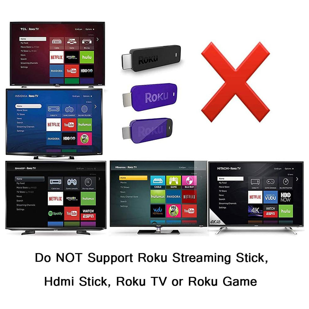 Remote Control Compatible with All Element Roku TV E4SW5017RKU E4SW5518RKU E2SW6518RKU E4SW6518RKU E4SC4018RKU E4SC5018RKU Smart 4K Ultra HDTV