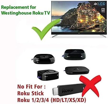 New Replacement Remote for All Westinghouse Roku TV - No Setup Required