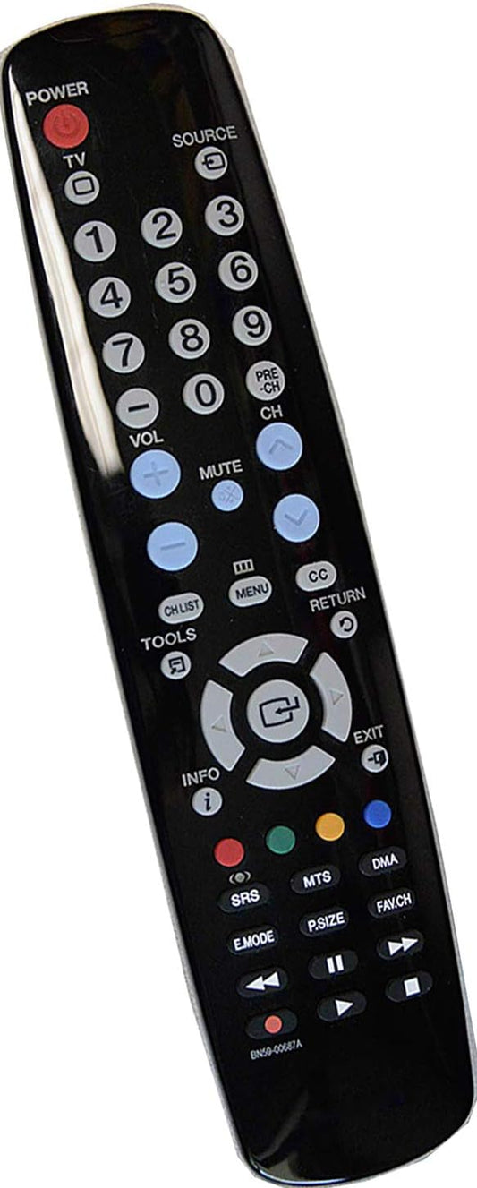 Samsung BN59-00687A Remote Control Compatible with Samsung TV LN32A450C1 LN32A540P2D LN37A450C1 LN37A450C1D LN37A450C1H LN40A450C1 LN40A500T1F LN46A500T1F PL42A450P1D PL50A450P1D PN42A450P1D PN50A450P1D