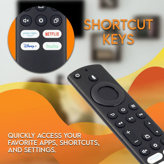 Replacement Voice Remote NS-RCFNA-21 CT-RC1US-21 fit for Insignia Smart Fire TV/Toshiba Smart Fire TV Editions NS-50F301NA22 NS-40D510NA21 NS-39DF310NA21 NS-32D510NA19 NS-42F201NA22 NS-24DF310NA21