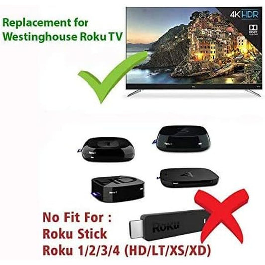 New Replacement Remote for All Westinghouse Roku TV - No Setup Required