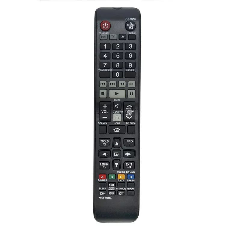 AH59-02550A Replace Remote Fit for Samsung HT-F453K HT-F453HK HT-F445K HT-F455K HT-F450BK HT-F453RK HT-F450RK HT-F453HBK HT-F453HRK HT-F455BK HT-F455RK HT-F453BK Digital Home Entertainment System