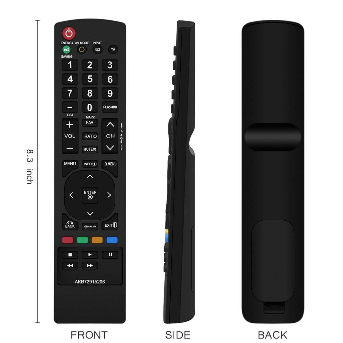 New AKB72915206 Remote Control Compatible Replacement for LG TV, Applicable 32LD450, 55LD520, 19LD350, 19LD350UB, 19LE5300, 22LD350, 22LD350UB, 22LE5300, 22LE5300UE, 22LE5500, 26LD350