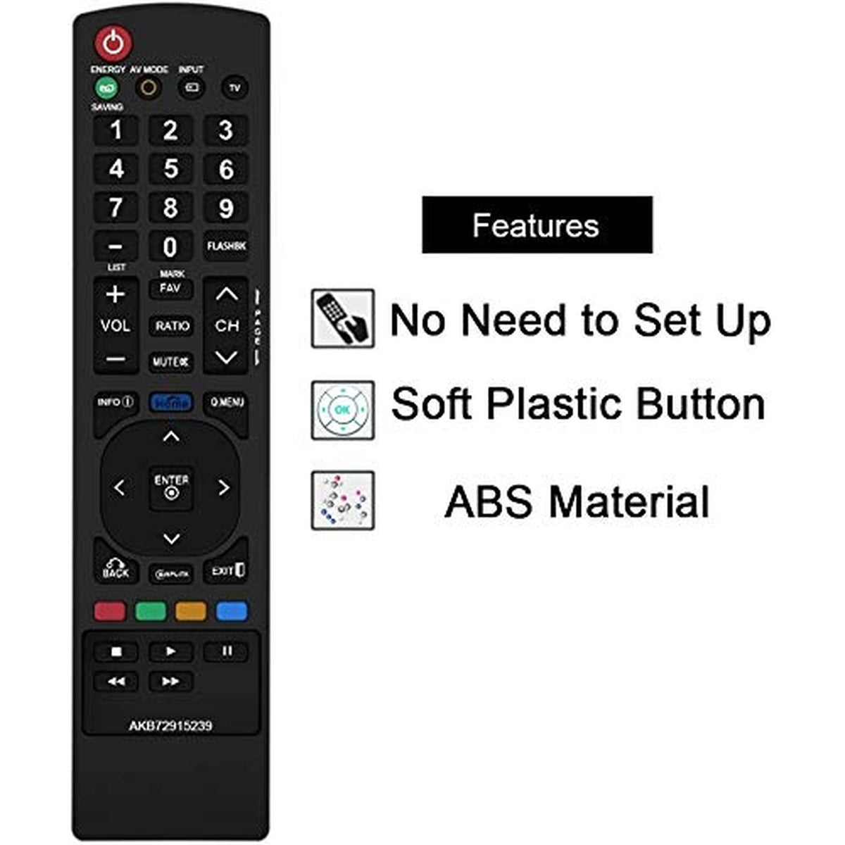 Young AKB72915239 Remote Control Compatible Replacement for LG LED LCD Plasma TV, Applicable 22LV2500 22LV2500 26LV2500 32LK330 32LK450 32LV2500 32LV350