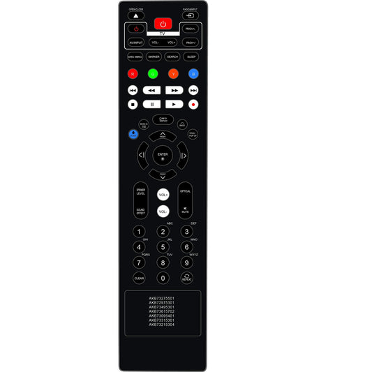 7IN1 Remote AKB73275501 AKB72975301 AKB73495301 AKB73615702 AKB73095401 AKB73315301 AKB73215304 Replace for LG Blu-ray Disc DVD Player BD650 BD600 BD610 255LG BD620