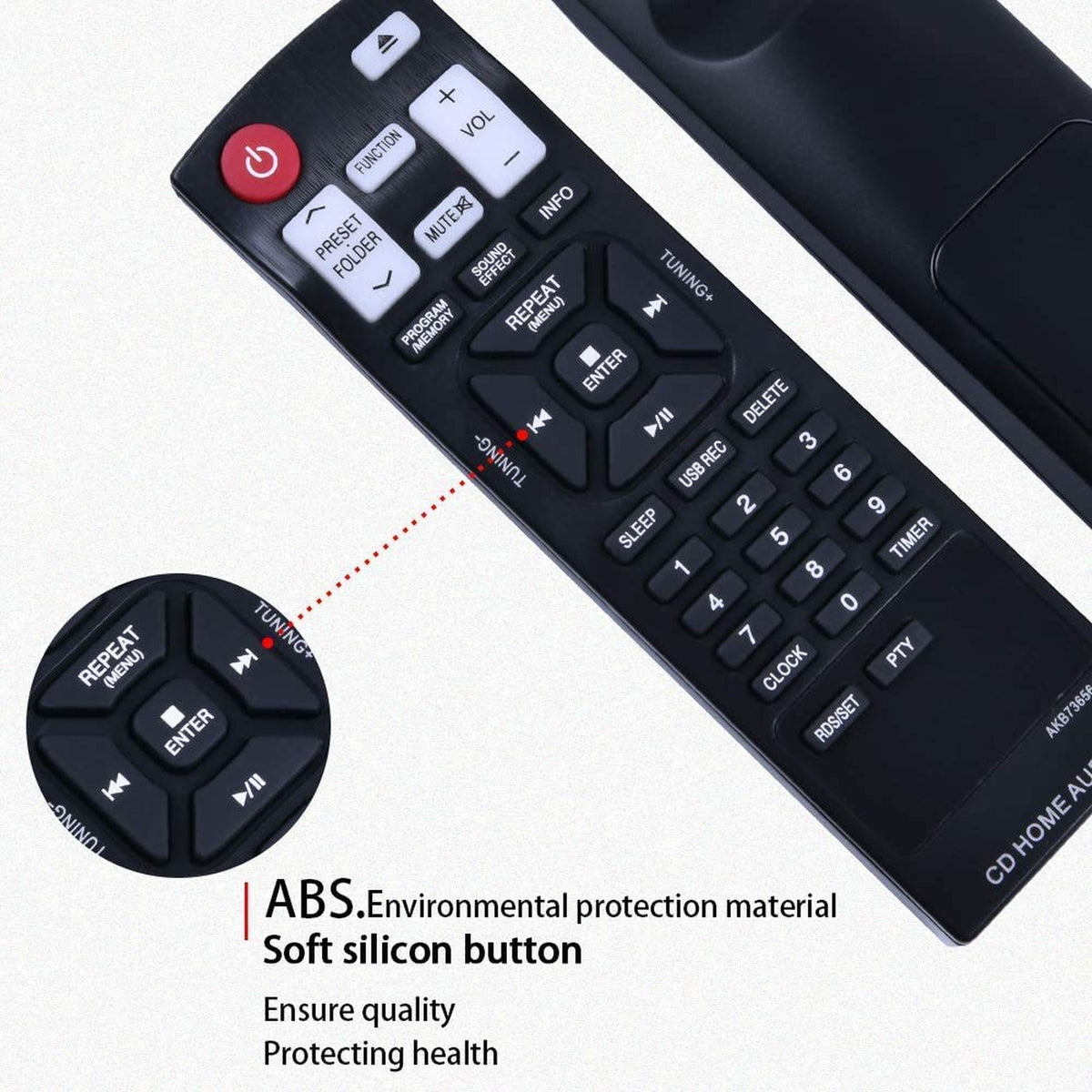New AKB73656401 Replace Remote fit for LG CD Home Audio Stereo Micro Hi-Fi System