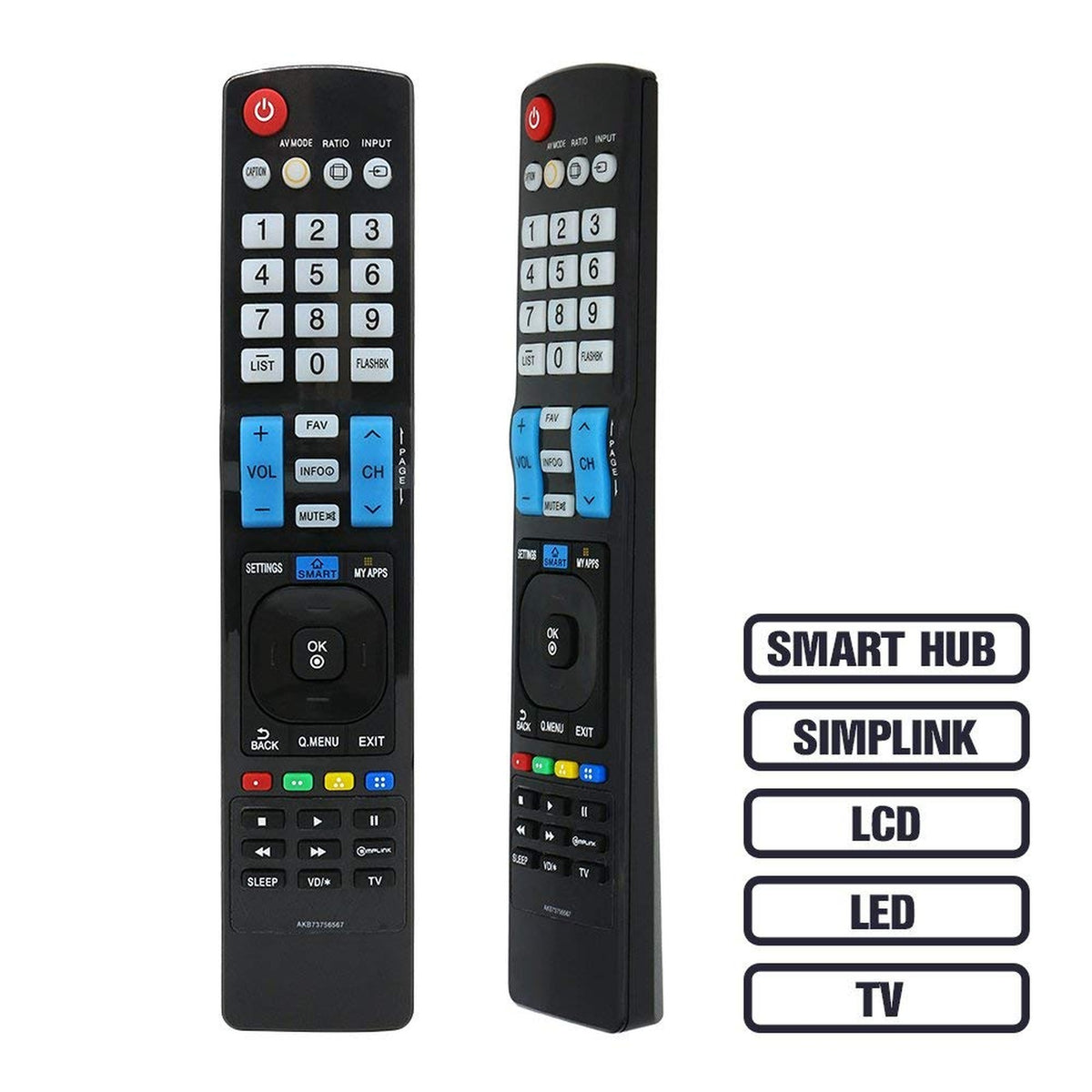 New AKB73756567 Remote Control Compatible Replacement for LG TV 32LB5800 32LB580B-UG 39LB5800 42LB5800-UG 47LB5800 47LB6100UG 49UB8200 50LB6100 55LB5800-UG 55LB6100 55UB8200-UH 55UB9200