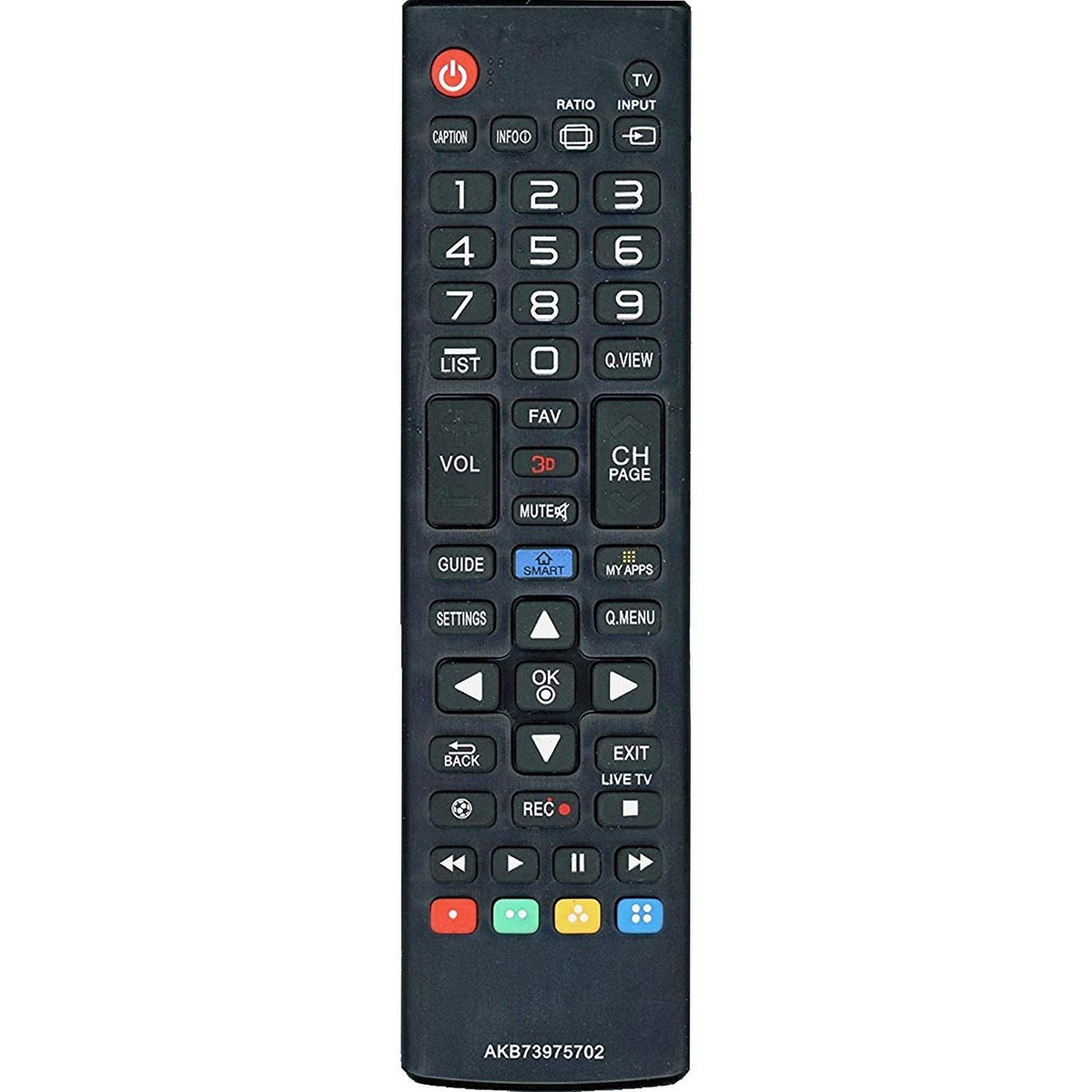 New AKB73975702 Replacement Remote for LG LED HDTV TV sub AKB74475401, AKB73975701 & AGF76631042