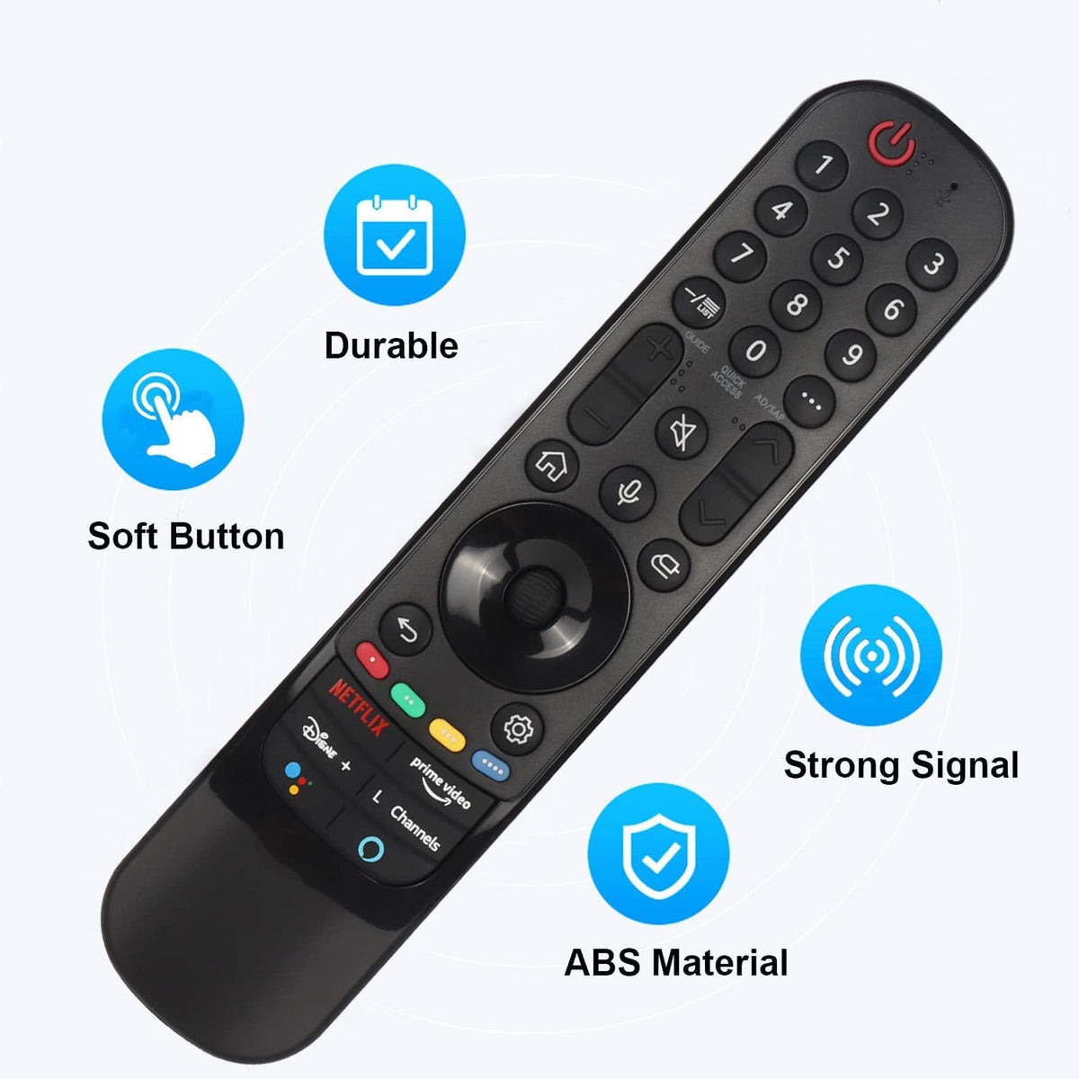 AN-MR21GA Infrared Remote Control Replacement for All LG Series Smart TV, Replaced AN-MR18BA AN-MR19BA AN-MR20GA AN-MR650A/B/G AN-MR600 AN-MR500 Controller [NO Voice Magic Pointer Function]
