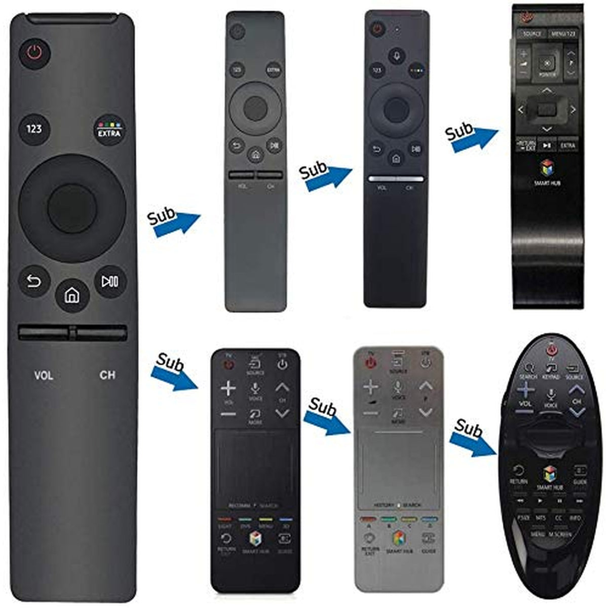 Universal replaced remote for Samsung TV BN59-01259D,BN59-01259E,BN59-01260A,BN59-01241A,BN59-01245A, BN59-01265A, BN59-01199F, AA59-00666A,BN59-01178W, AA59-00580A,AA59-00666A,AA59-00600A,BN59-01179B