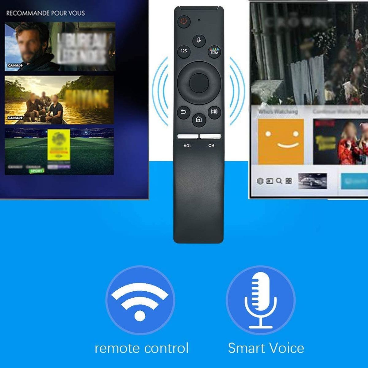 New Bluetooth Voice Remote Control BN59-01266A for Samsung LED LCD HDTV UN49MU6300F RMCSPM1AP1 QN43Q60RAFXZA QN49Q60RAFXZA QN55Q60RAFXZA QN65Q60RAFXZA QN75Q60RAFXZA QN82Q60RAFXZA UN43KU7500