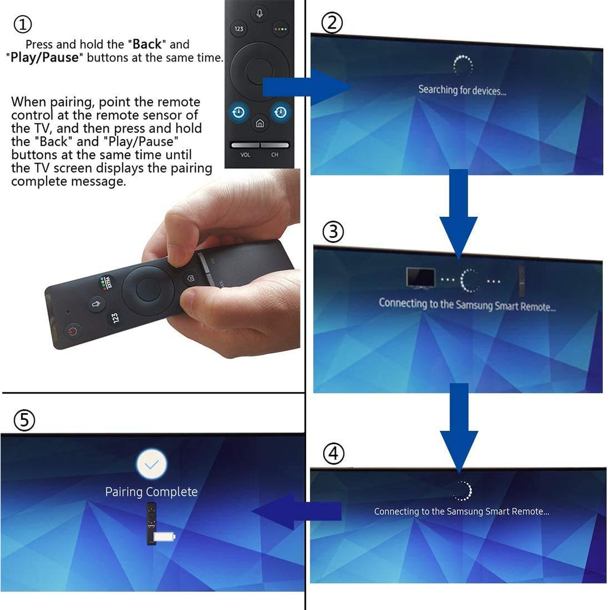 New Bluetooth Voice Remote Control BN59-01266A for Samsung LED LCD HDTV UN49MU6300F RMCSPM1AP1 QN43Q60RAFXZA QN49Q60RAFXZA QN55Q60RAFXZA QN65Q60RAFXZA QN75Q60RAFXZA QN82Q60RAFXZA UN43KU7500