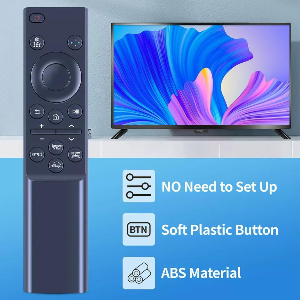 Besia Replacement Remote Control, BN59-01388A, for All Samsung Smart TVs,QN65QN800B, QN65QN900B, QN55QN85B, QN55QN90B, QN55S95BAFXZA