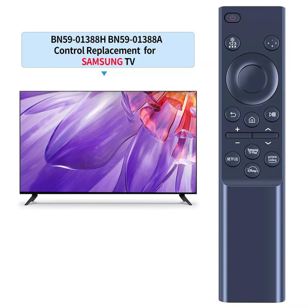 Besia Replacement Remote Control, BN59-01388A, for All Samsung Smart TVs,QN65QN800B, QN65QN900B, QN55QN85B, QN55QN90B, QN55S95BAFXZA