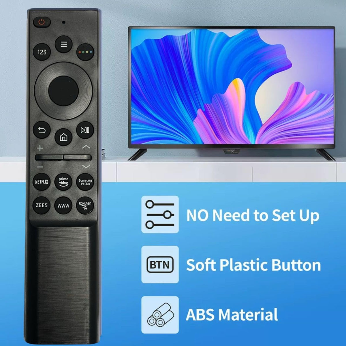 Besia Replacement Remote Control, BN59-01339A, for Samsung Smart TVs CU7000,QN65QN800B, QN65QN900B, QN55QN85B, QN55QN90B, QN55S95BAFXZA