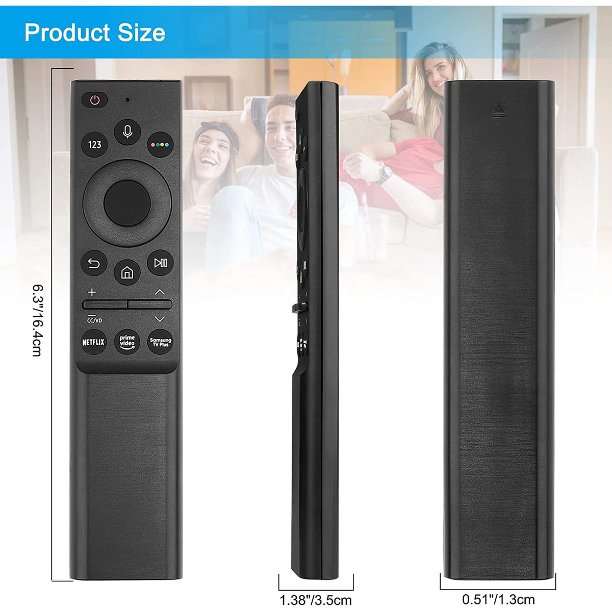 Universal Remote Control BN59-01357A Replacement IR Remote Control fit for All Samsung Smart TVs Compatible with All Samsung QLED Series Smart TV [No Voice Function]