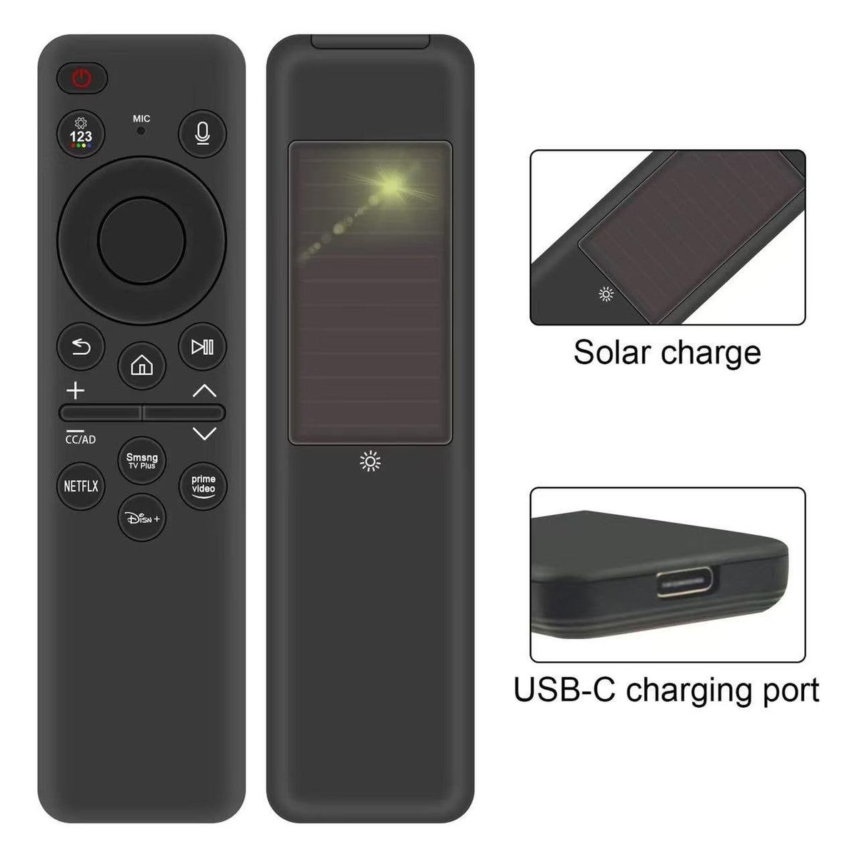 Replacement for Samsung-TV-Remote-Control,BN59-01432A Rechargeable-Voice-Remote Compatible Samsung Frame Crystal Solar UHD Neo QLED OLED Serie Smart TVs