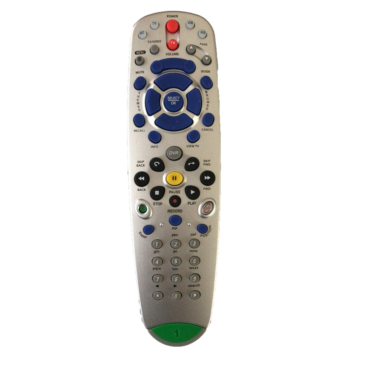New Replacement Remote Control for Dish Network 5.0 IR Replacement Remote Control 118575 TV1 with TV VCR AUX