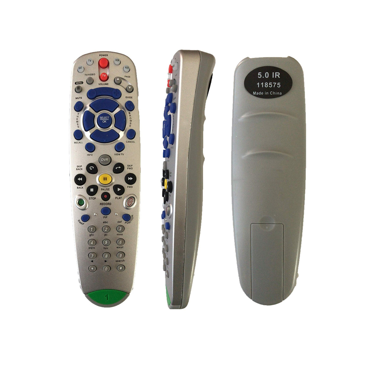 New Replacement Remote Control for Dish Network 5.0 IR Replacement Remote Control 118575 TV1 with TV VCR AUX
