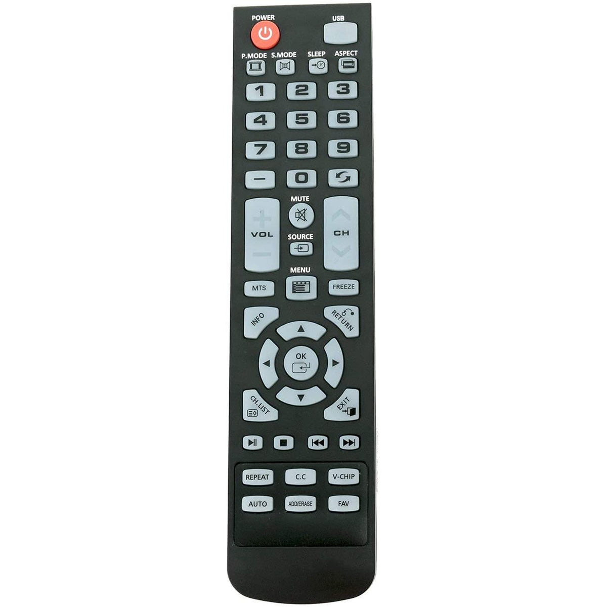 Young Remote Control Replacement for Element TV ELEFW195 ELEFT222 ELEFW247 ELEFW248 ELEFW328 ELEFT407 ELEFW504 ELEFW505 ELEFT506 ELEFW581