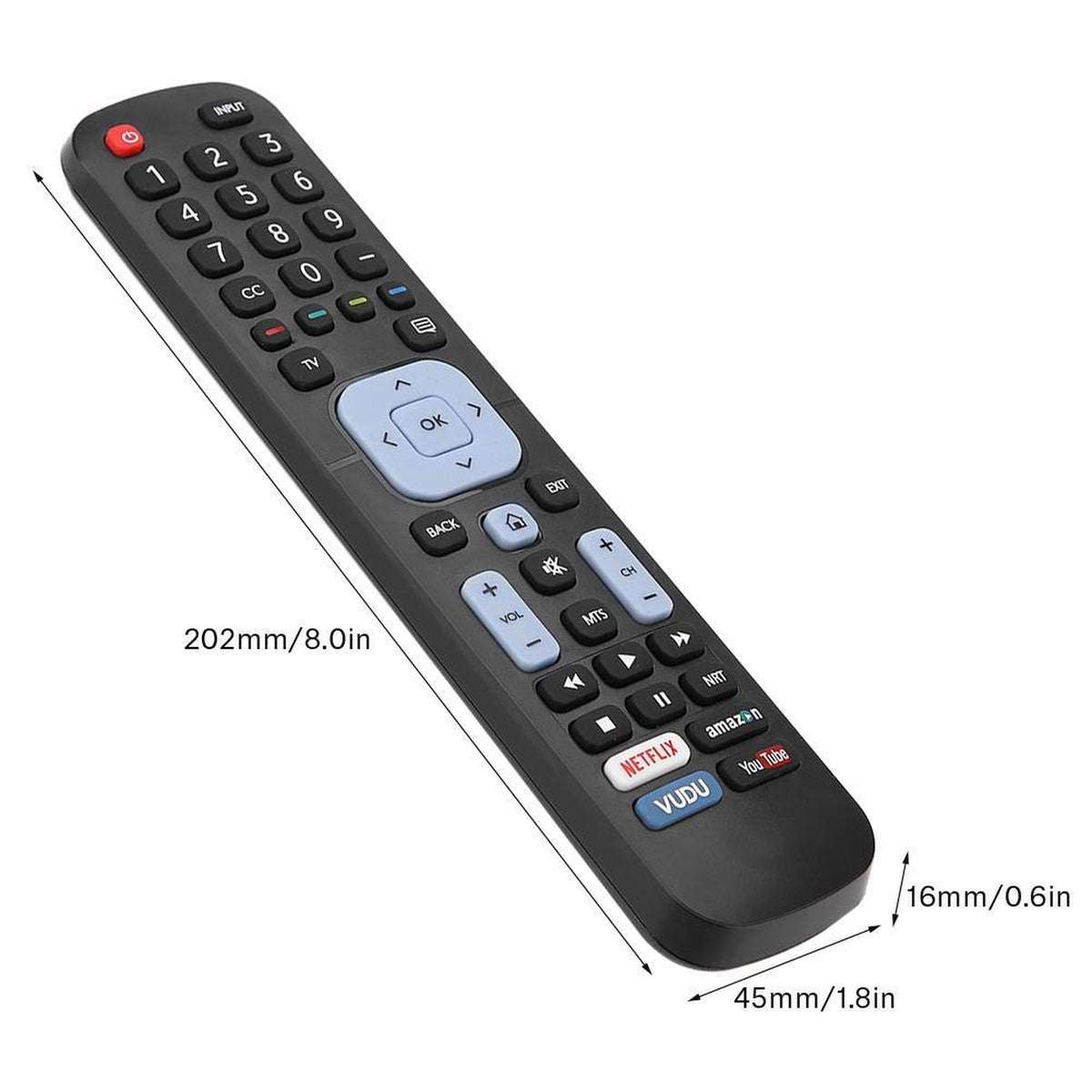 New EN2A27ST Replacement TV Remote Control for Sharp 4K Ultra LED Smart HDTV - LC-32P5000U / LC-40P5000U / LC-43P5000U / LC-50P5000U / LC-55P5000U / LC-60P6000U Television