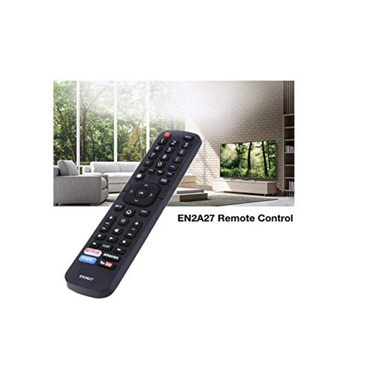 Young EN2A27 Replacement Remote fit for Hisense LED TV 55H6B 50H7GB 40H5C 43H5C 43H7C 50CU6000 50H5C 50H6C 50H7C 50H7GB1 50H8C 55H5C 55H6B 55H7B 55H7C 55H8C 55H9B2 65CU6200 65H10B ERF6B11