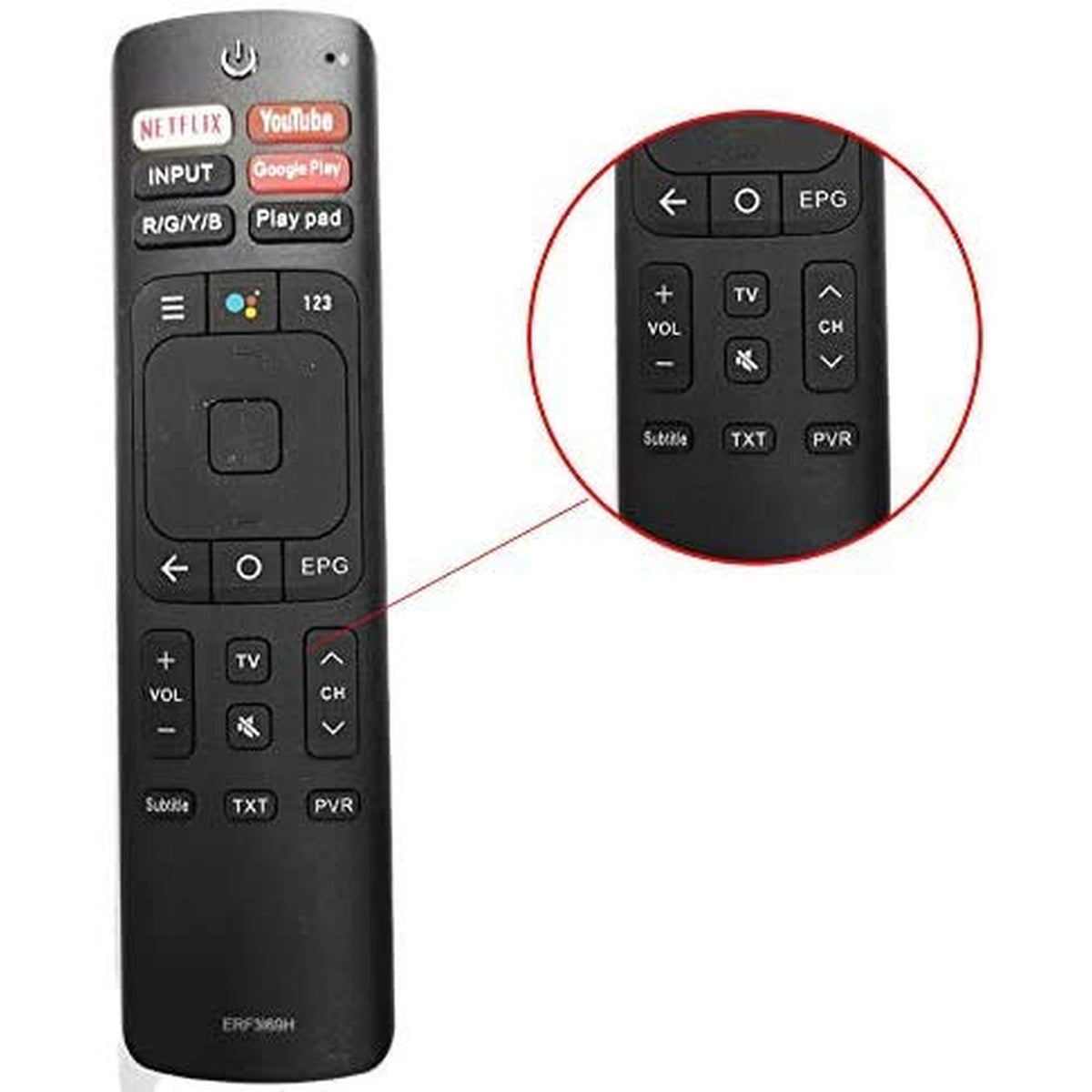 Young Replacement Remote Control for AC/TV New Replacement for Hisense/Sharp ERF3I69H with Voice Remote Control for Hisense TV ERF3A69S ERF3B69 ERF3B69S ERF3I69H 55RG Uhd 4k TV