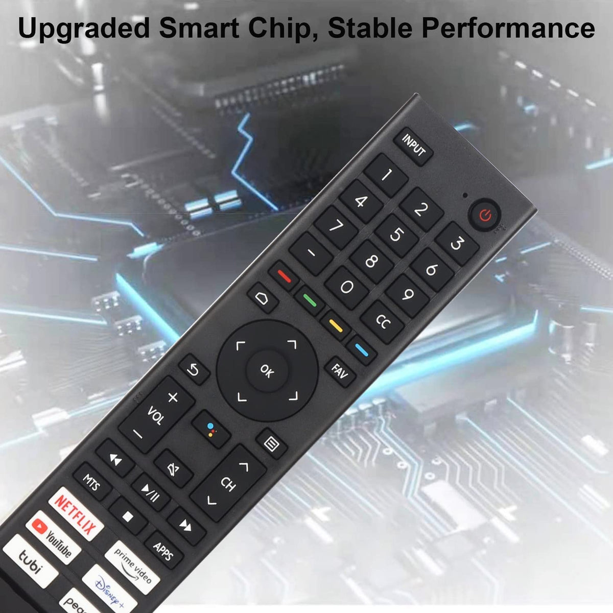 New Upgraded ERF3J80H Universal Replaced Remote Fit for All Hisense 4K UHD Android Smart TV A6G U6G U8G Series75A6G 70A6G 65A6G 60A6G 55A6G 50A6G 43A6G 55U68G 50U6G 65U6G 75U6G 50U68G[NO Voice Command