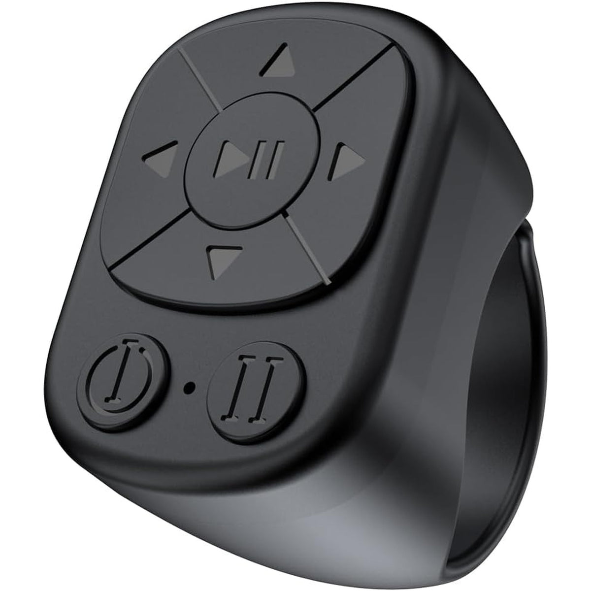 fingertip Wireless Bluetooth Remote Control with Scroll Ring for iPhone and Android, Automatic Scrolling Ring Page Turner Remote Camera Video Recording (Black)