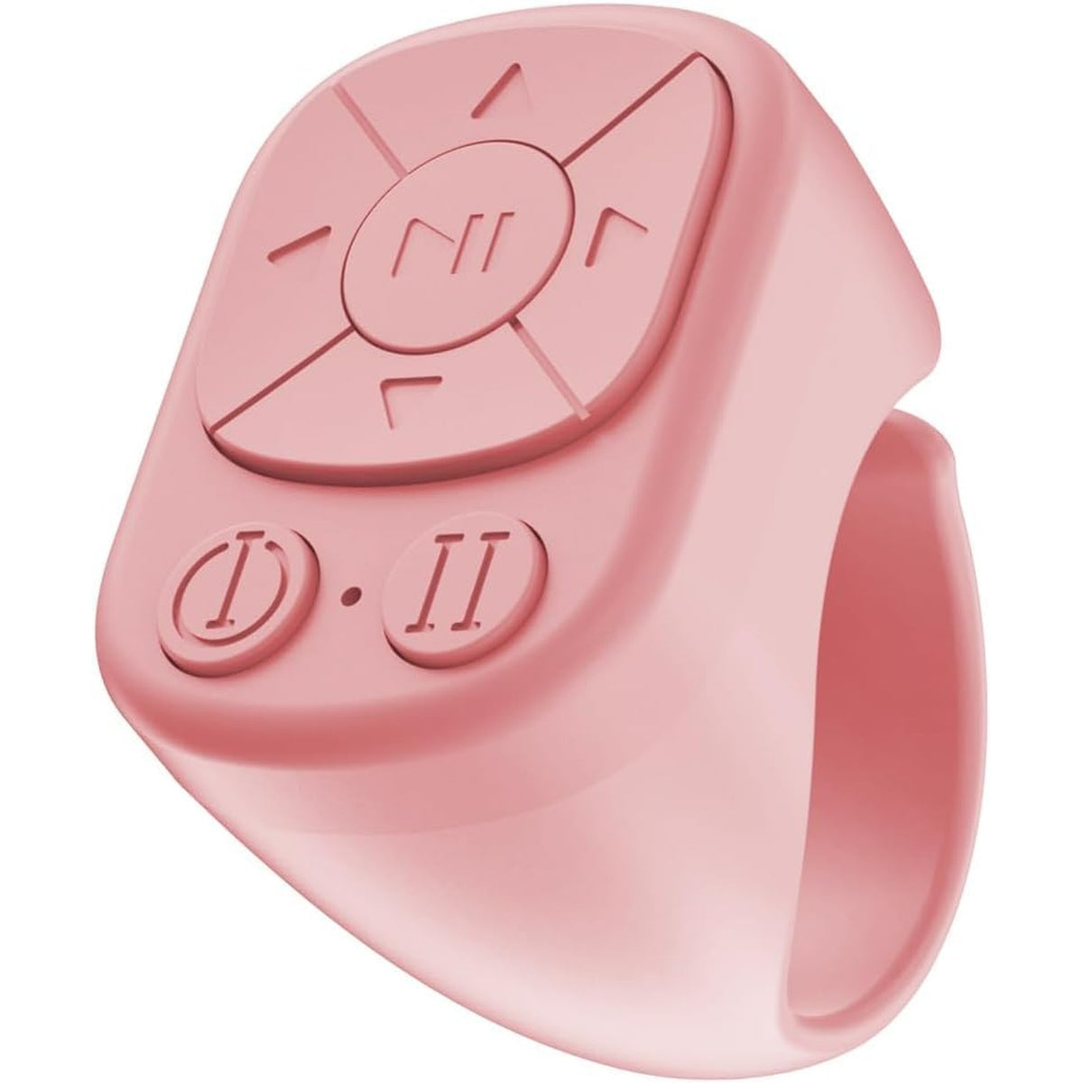 fingertip Wireless Bluetooth Remote Control with Scroll Ring for iPhone and Android, Automatic Scrolling Ring Page Turner Remote Camera Video Recording (Pink)