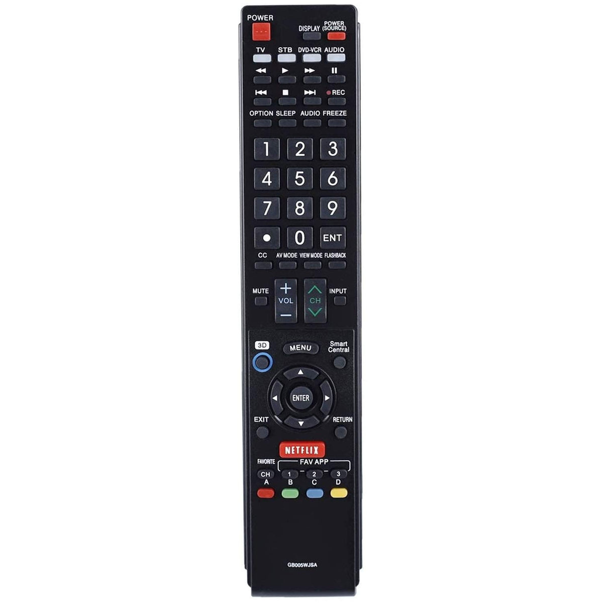Young New GB005WJSA Replacement Remote fit for Sharp Aquos BDAMS20 LC60C7450 LC60C7450U LC60C8470U LC60LE655U LC60LE657U LC60LE745 LC60LE745U LC60LE755U LC60LE757U LC60LE845U LC60LE847,YY-GB005WJSA
