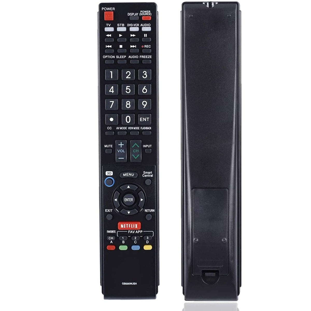 Young New GB005WJSA Replacement Remote fit for Sharp Aquos BDAMS20 LC60C7450 LC60C7450U LC60C8470U LC60LE655U LC60LE657U LC60LE745 LC60LE745U LC60LE755U LC60LE757U LC60LE845U LC60LE847,YY-GB005WJSA