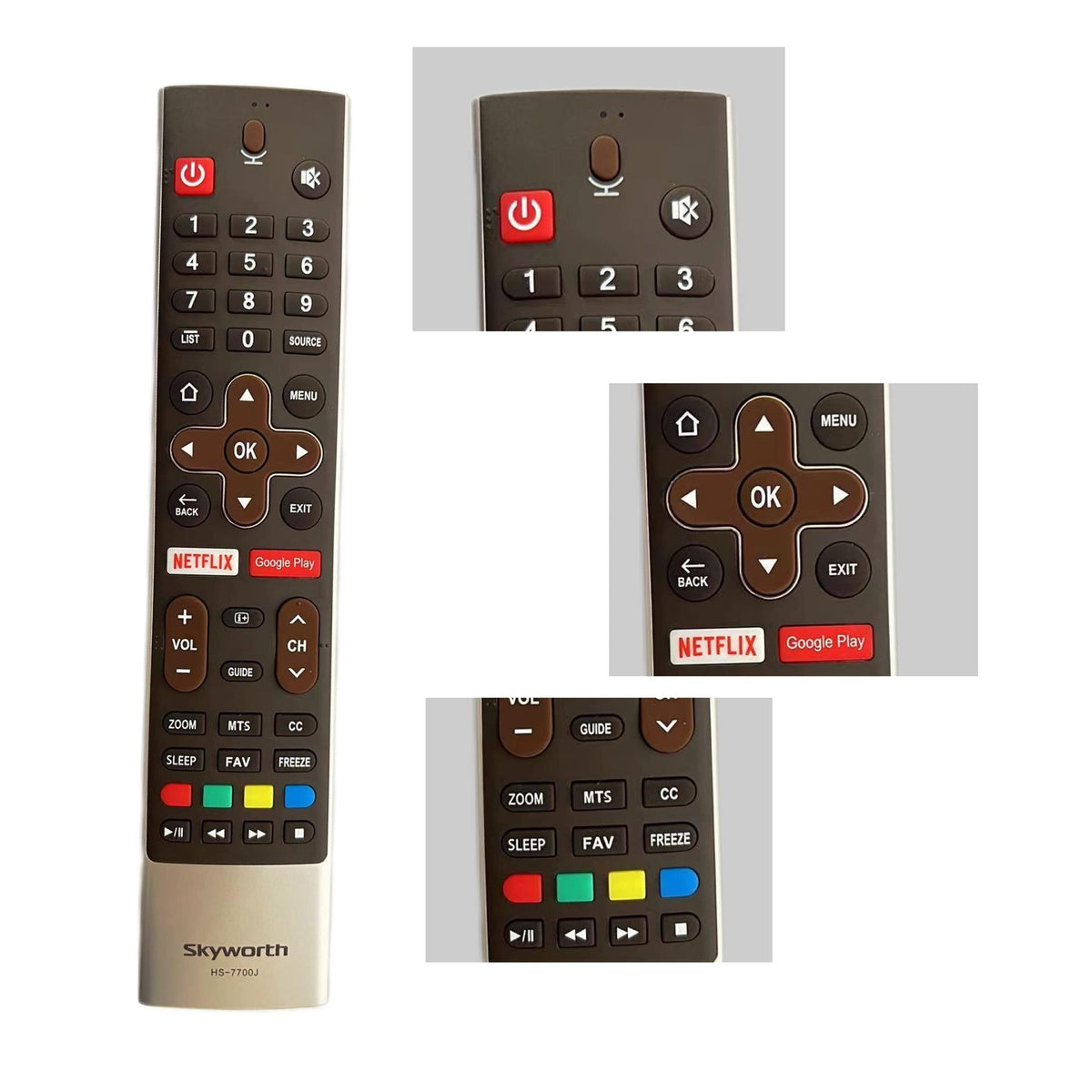 New HS-7700J Original Remote for Skyworth Android Voice Smart TV 50G2A, 55G2A, 58G2A, 55XA8000, 65XA8000, 65U2A, 43U5A, 49U5A, 55U5A, 55U5200