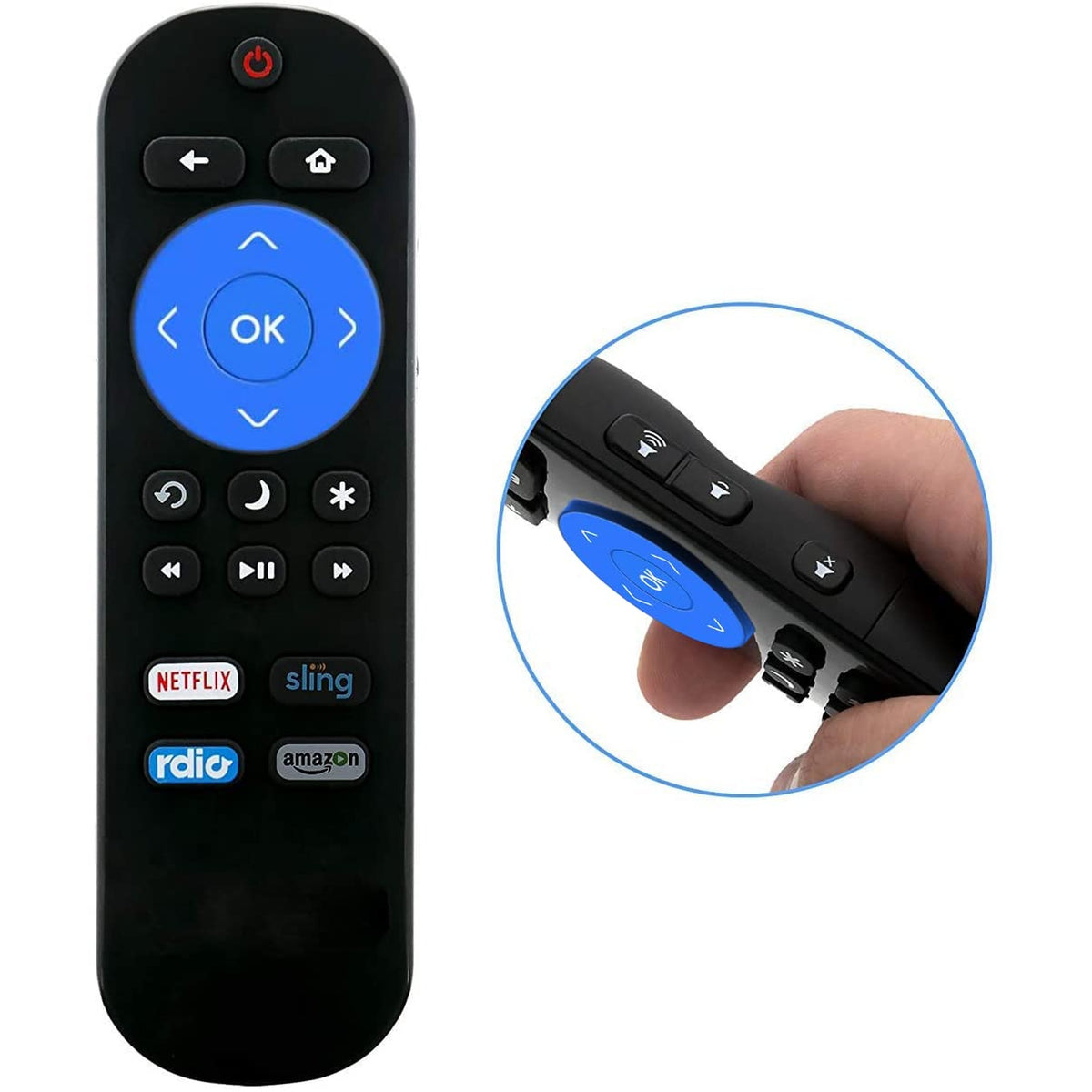 New HTR-R01 Replacement Remote Control Compatible for Haier Roku TV 32E4000R 43E4500R 49E4500R 55E4500R 55E4500RB 32E4000RA 43E4500RA 49E4500RA 43E4500RB 49E4500RB 55E4500RA