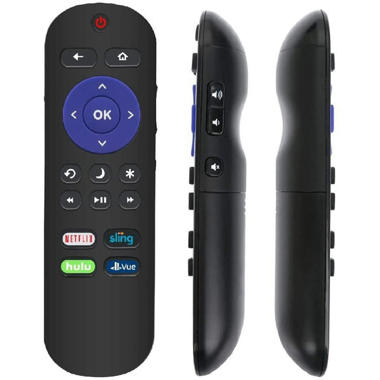 New Replaced Remote for Hitachi Roku TV with Netflix Hulu Sling Vue