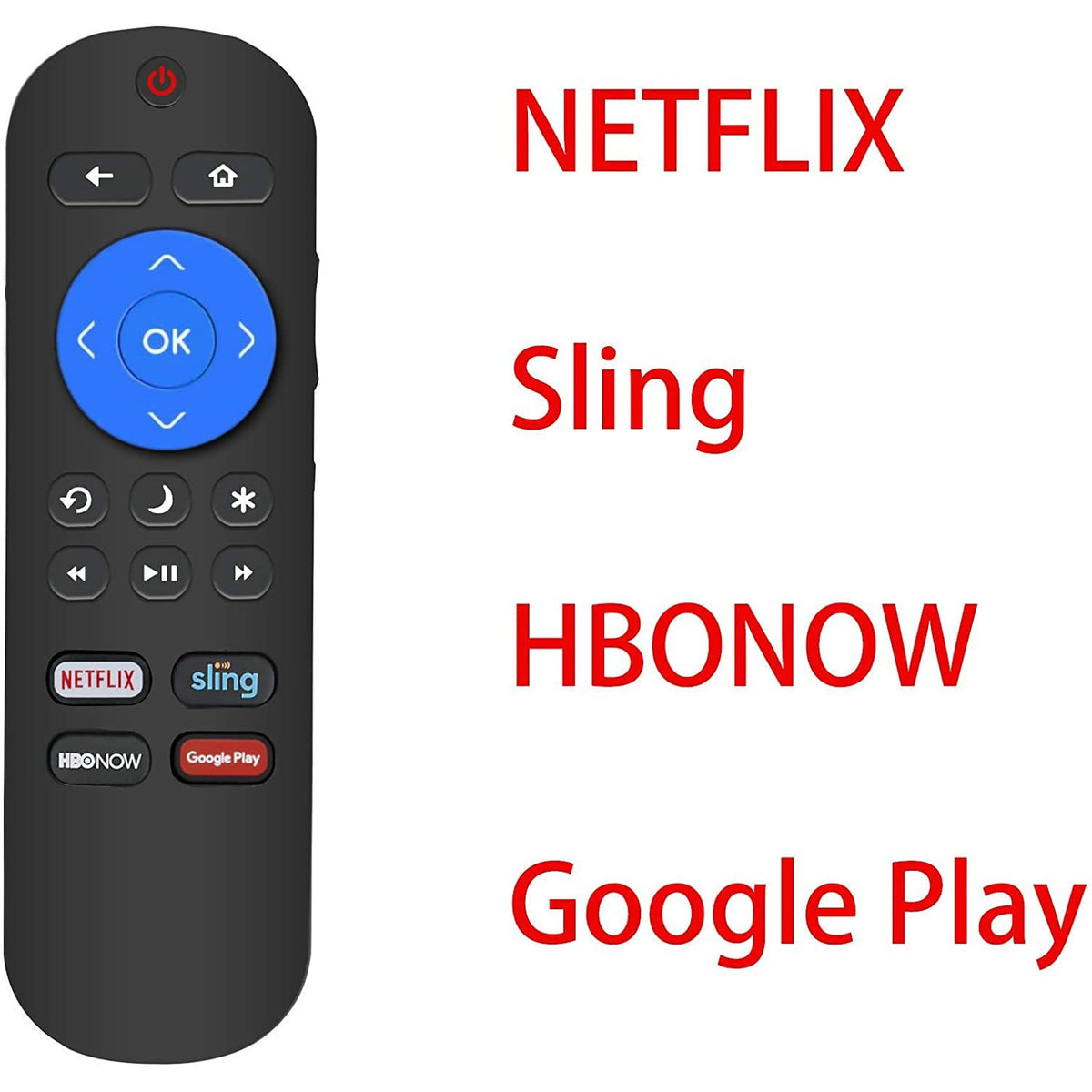 New NS-RCRUDUS-17 Replace Remote Control fit for Insignia Roku TV LED HDTV with 4 Shortcut Keys Netflix Sling HBONOW and Google Play NS-50DR710NA17 NS-55DR710NA17 NS-39DR510NA17 NS-43DR710NA17RUDUS-17