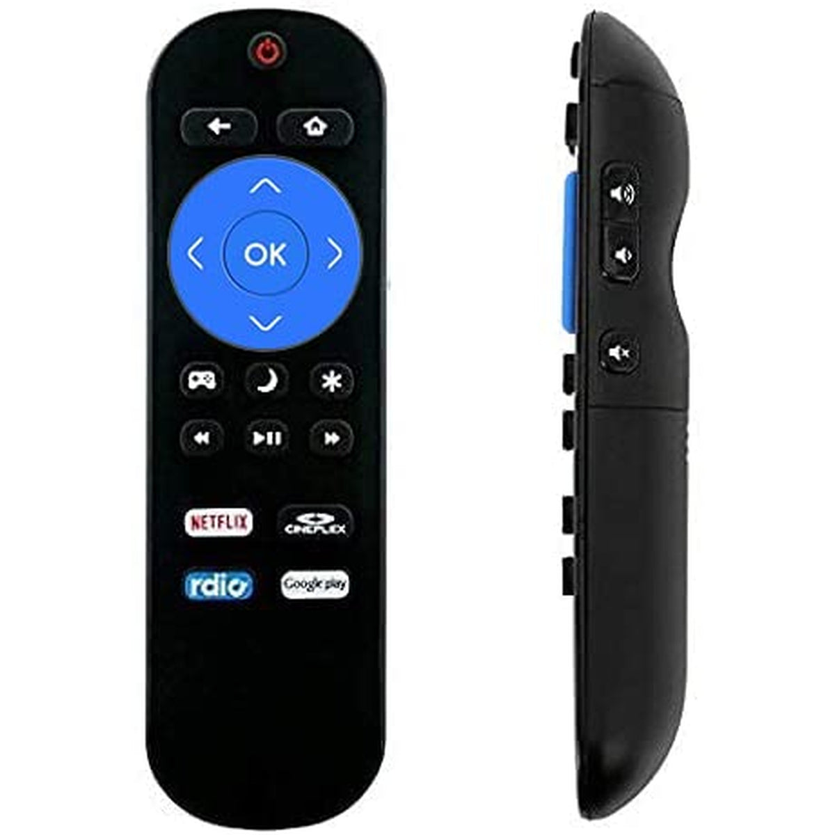 New Replaced Remote for Insignia LED Roku TV w/ 4 Shortcut Keys Netflix Cineplex Rdio Google Play sub NS-28ED200NA14 NS-50D400NA14 NS-19ED200NA14 NS-58E4400A14