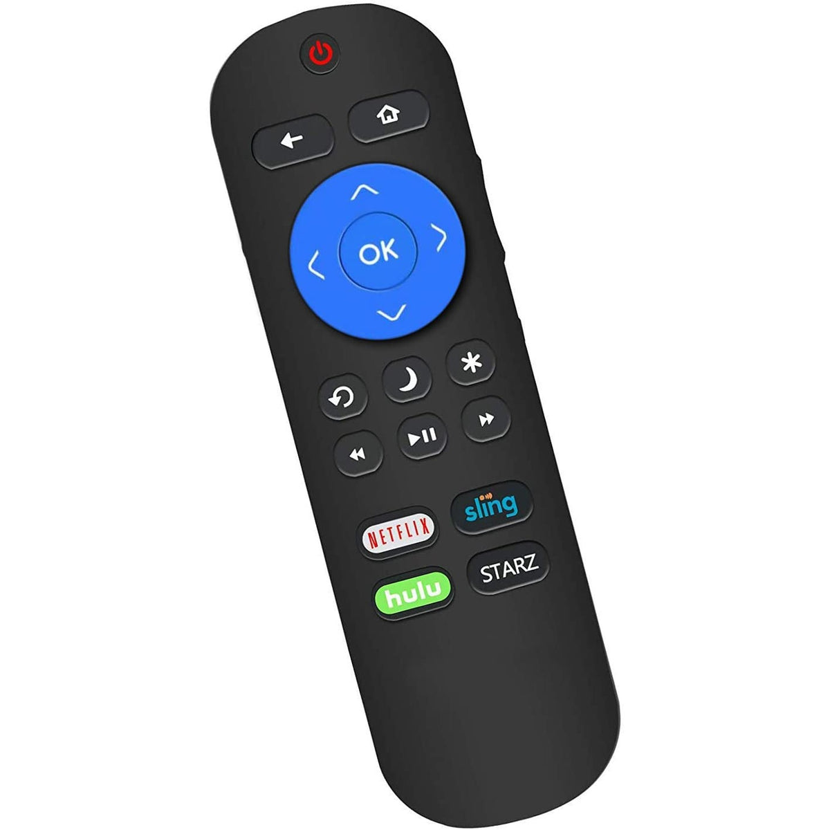 New LC-RCRUS-18 Remote Control Replaced for Sharp Roku TV with Netflic Sling hulu and Starz app Keys sub LC-32LB591U LC-55LBU591U LC-50LBU591U LC-43LBU591U LC-32LBU591U 398GR10BESPN0002