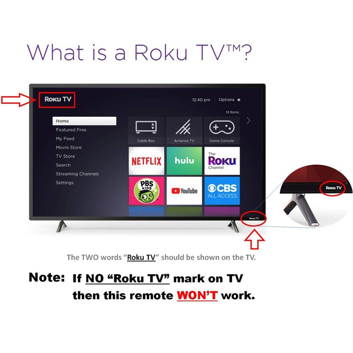 New Remote Control Fits for LG/RCA/Element/HITACHI/TCL/Philips/HAIER/SANYO Roku TV